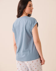 Always in a good mooood Print Cotton Short Sleeve T-shirt