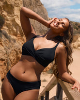 BLACK D Cup Bralette Bikini Top