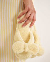 Bow Soft Plush Slide Slippers