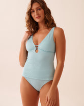 CARIBBEAN SEA Plunge Tankini Top
