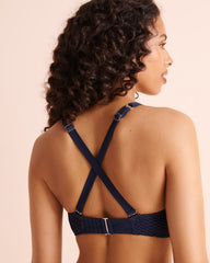 CLASSIC NAVY Crochet D Cup Plunge Bikini Top