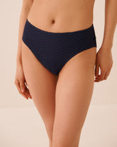 CLASSIC NAVY Crochet Mid-rise Bikini Bottom