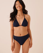 CLASSIC NAVY Crochet Triangle Bikini Top
