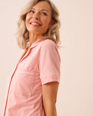 Cotton Short Sleeve Button-down Shirt
