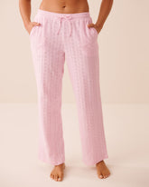 Cotton Eyelet Pajama Pants