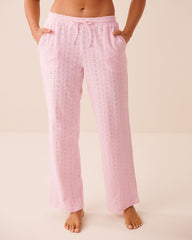 Cotton Eyelet Pajama Pants