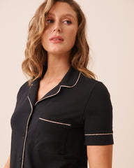 Cotton Short Sleeve Button-down Shirt