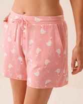 Goose Print Pajama Shorts