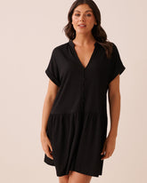 Crinkle Tiered Short Dress