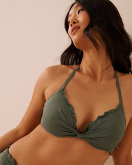 EARTHY GREEN Push-up Bikini Top