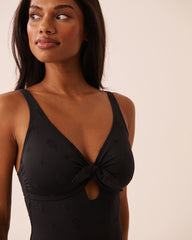 EYELET Cut-out Front One-piece Swimsuit