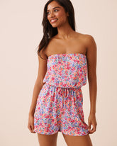 Floral Print Sleeveless Romper