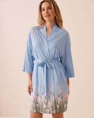 Flower Field Print Kimono