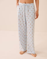 Gingham Floral Print Cotton Pyjama Pants
