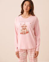 Highland Cow Print Cotton Long Sleeve Shirt