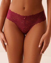 Wide Waistband Lace Thong Panty