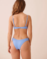 LILAC BLUE Plunge Bikini Top