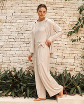 Rayon-Linen Wide Leg Pants