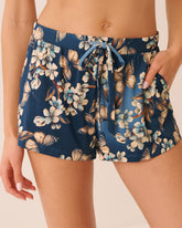 Butterfly Garden Print Pajama Shorts