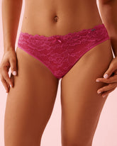 Microfiber and Lace Sleek Back Bikini Panty