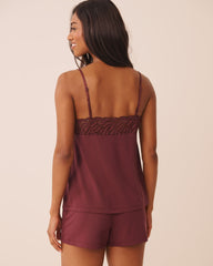 Lace Plunge Modal Cami