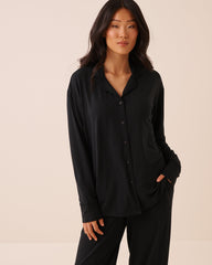 Modal Long Sleeve Button-down Shirt