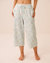 Parisian Dogs Print Super Soft Pajama Capris