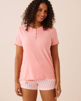 Super Soft Short Sleeve Henley T-shirt
