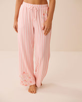 Floral Stripe Print Super Soft Pajama Pants