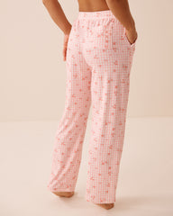 Floral Gingham Print Super Soft Pajama Pants