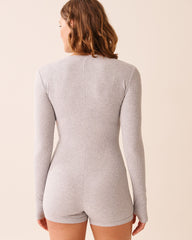 Ribbed Modal Long Sleeve Romper