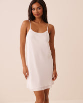 Satin and Chiffon Nightie with Beaded Straps