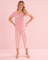 Starfish Print Cotton T-shirt and Capris PJ Set