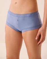 Super Soft Lace Trim Boyshort Panty