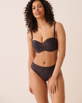 TERRA ZEBRA D Cup Bandeau Bikini Top