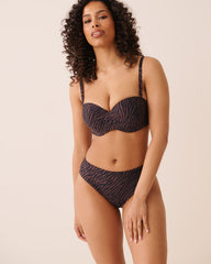 TERRA ZEBRA D Cup Bandeau Bikini Top