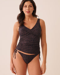 TERRA ZEBRA Shirred Tankini Top