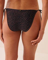 TERRA ZEBRA Side Tie Brazilian Bikini Bottom