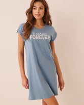 Together Forever Print Cotton Short Sleeve Sleepshirt