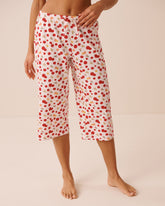 Tomato Print Cotton Pyjama Capris