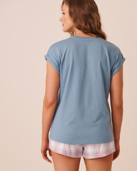 Tomato Sauce Print Cotton Short Sleeve T-shirt