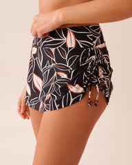 TROPICAL OUTLINE High Waist Skirt Bikini Bottom