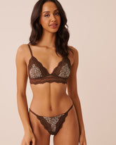 Lace Trim and Mesh Bralette