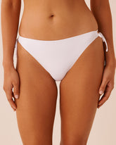 WHITE Side Tie Brazilian Bikini Bottom