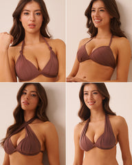 COFFEE Convertible Triangle Bikini Top