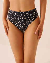 SWEET DAISY Mid Waist Brazilian Bikini Bottom