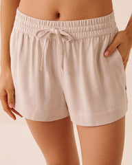 Rayon-Linen Wide Leg Shorts