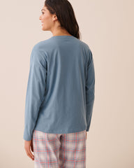 Always in a good mooood Print Cotton Long Sleeve Shirt