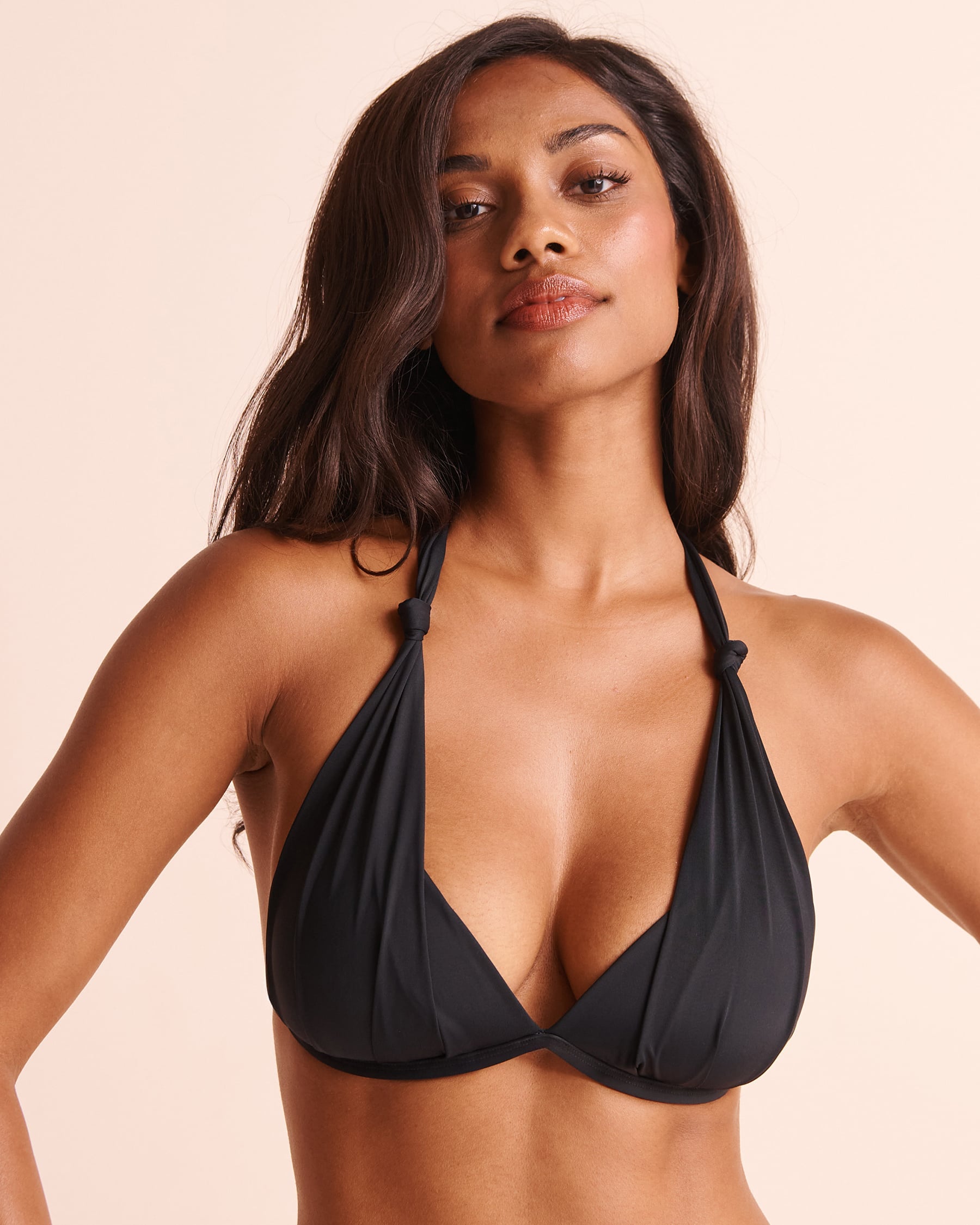 BLACK Convertible Triangle Bikini Top
