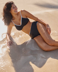 BLACK & WHITE Light Control High Waist Bikini Bottom